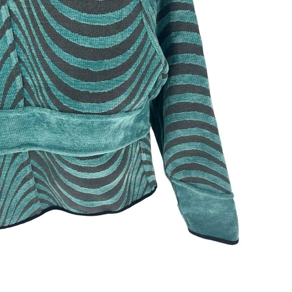 Khangura Jacket Womens Large Blue Tapestry Reversible Animal Print Art to Wear - Picture 16 of 16